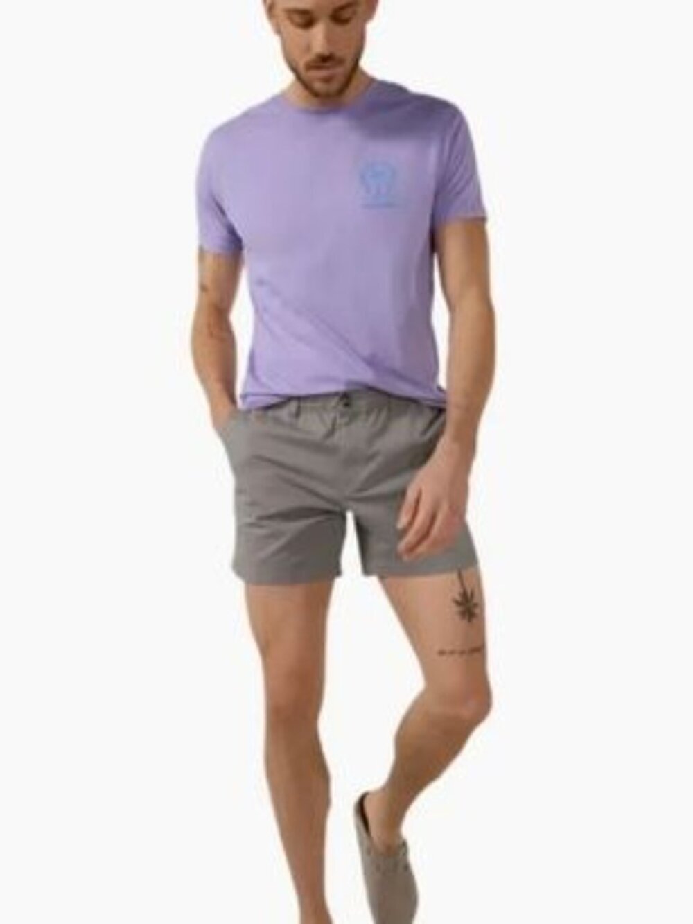 Chubbies Elastic Waist grey Shorts Men’s Small Casual Stretch Chino Shorts